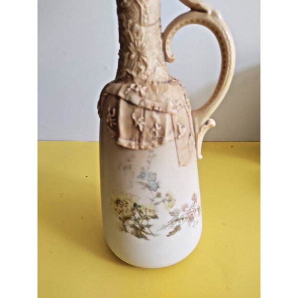 Antique Doulton Burslem England Ornate Raised Motif Pitcher 10 1/2" - 1890-1902 - Picture 16 of 16